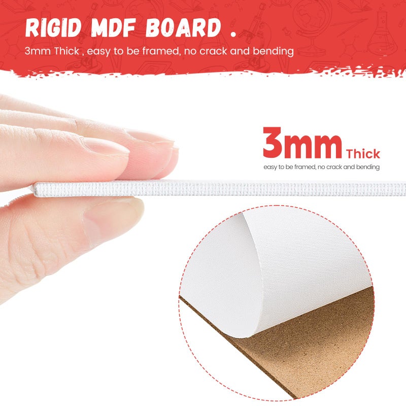 Simetufy 42 Pack 5x7 Inch Small Canvas Boards for Painting, 8oz Pre-Primed Flat Canvas Panels, Acid-Free 100% Cotton for Acrylics Oil Watercolor Paints - Image 5
